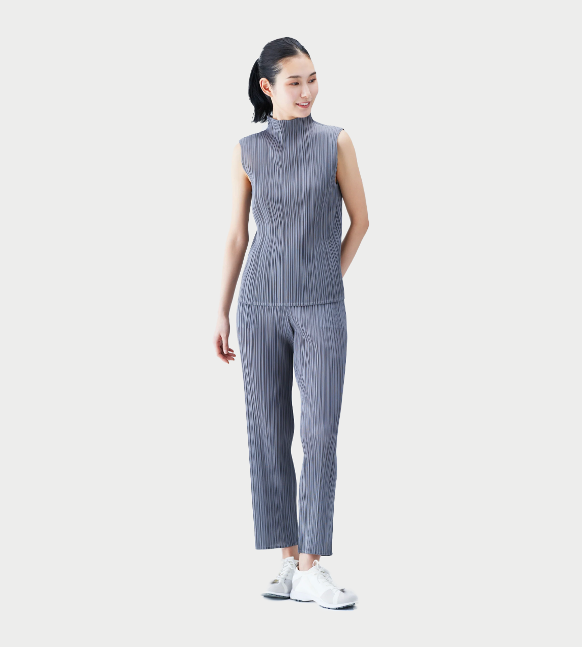 PLEATS PLEASE ISSEY MIYAKE - Basic Pleated Pullover Grey