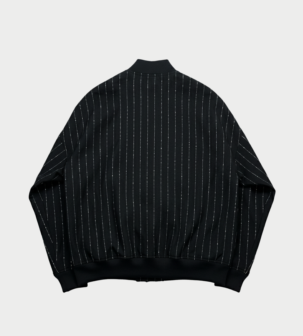 SULVAM - Wide Striped Stadium Jacket Blk