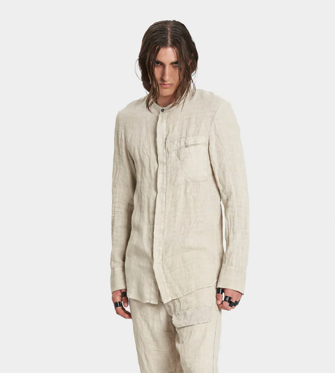 Masnada - Flint Round-collar Shirt