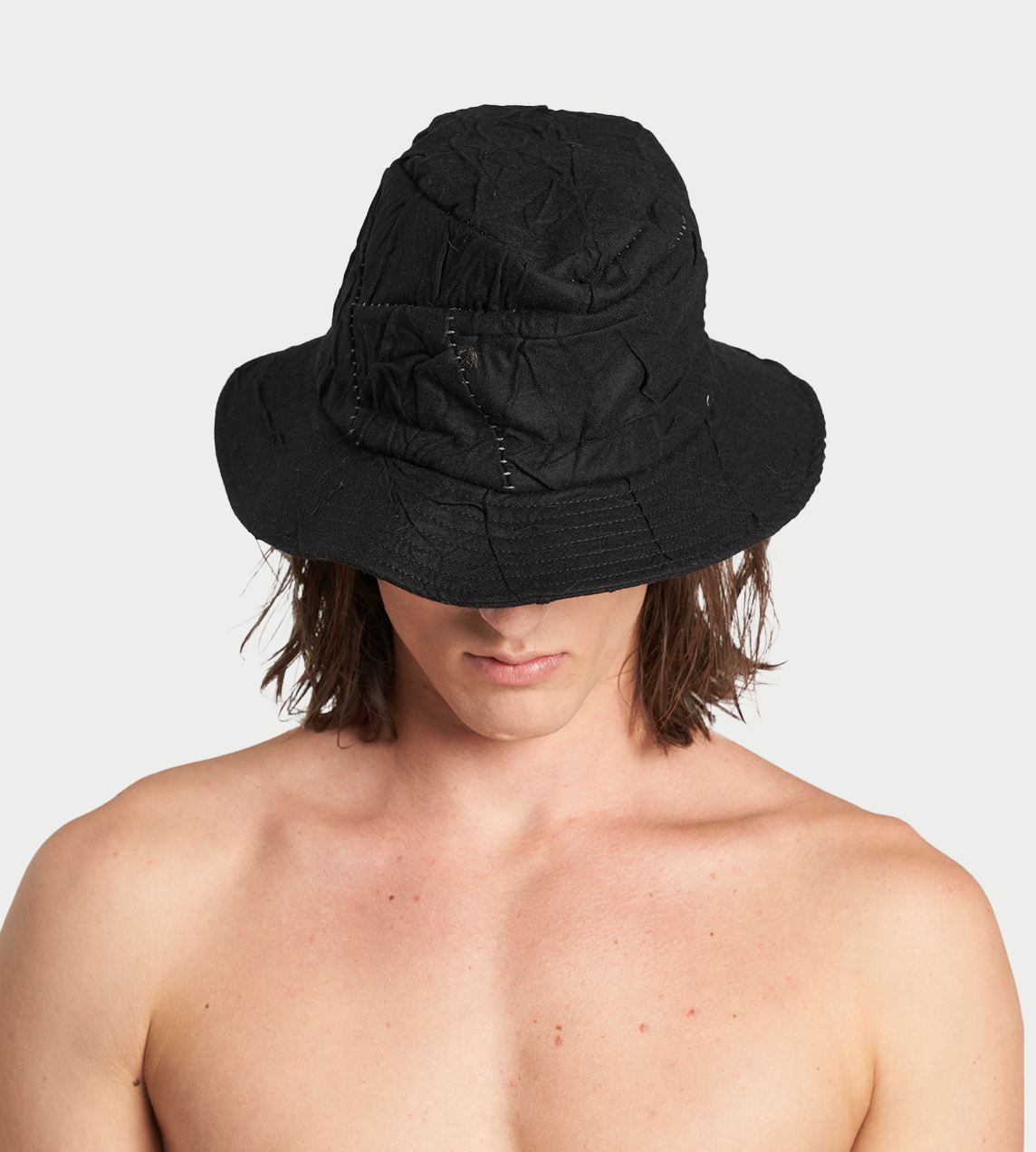 MASNADA - Adjustable Wool blended Hat Blk