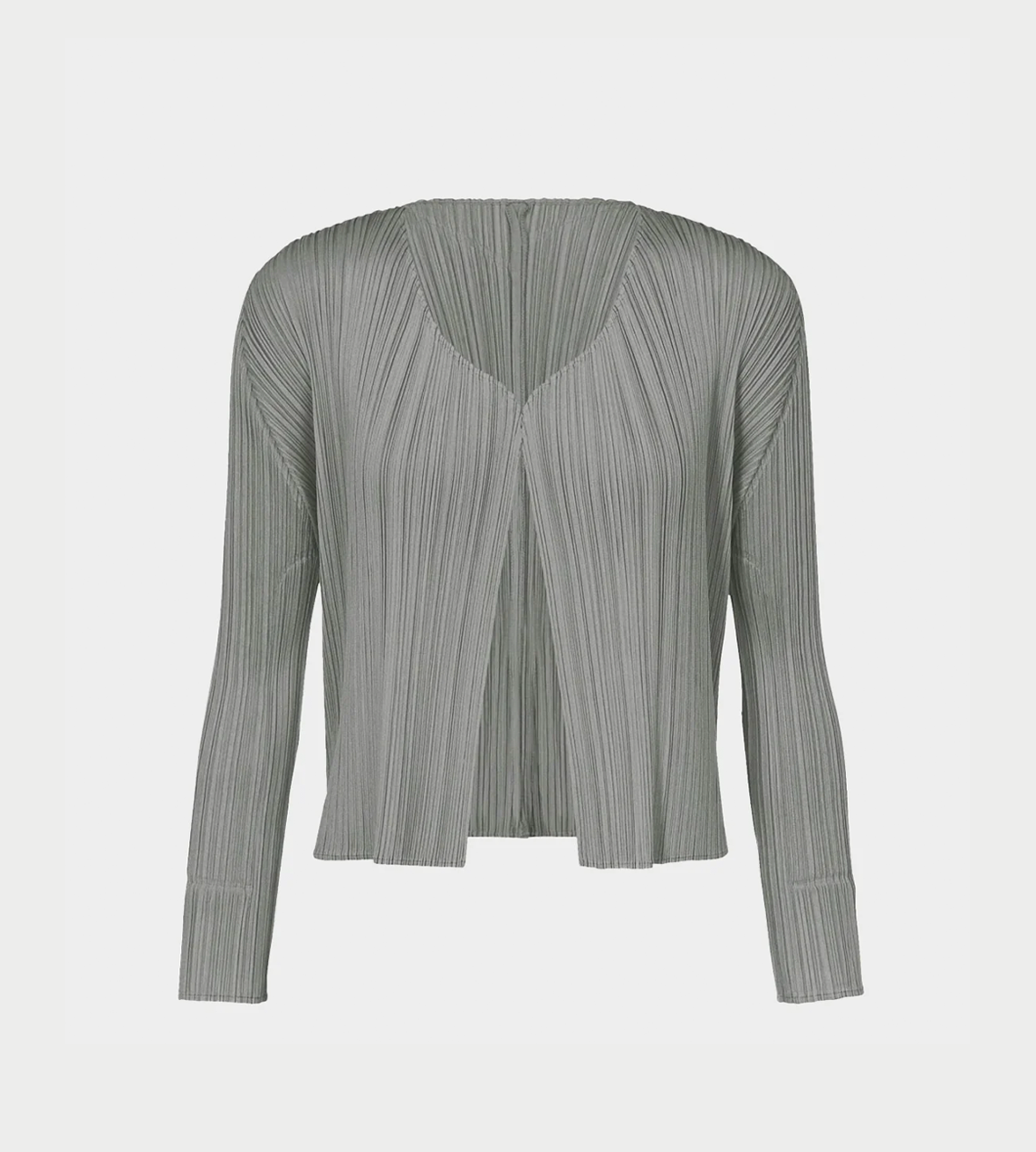 PLEATS PLEASE ISSEY MIYAKE - Basic Pleated Cardigan Grey
