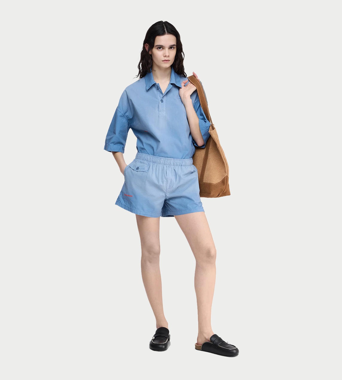 JW ANDERSON - Logo Print Shorts Blue