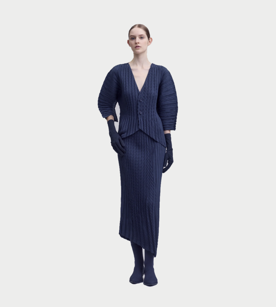 ISSEY MIYAKE - Unfurling Pleats Jacket Navy