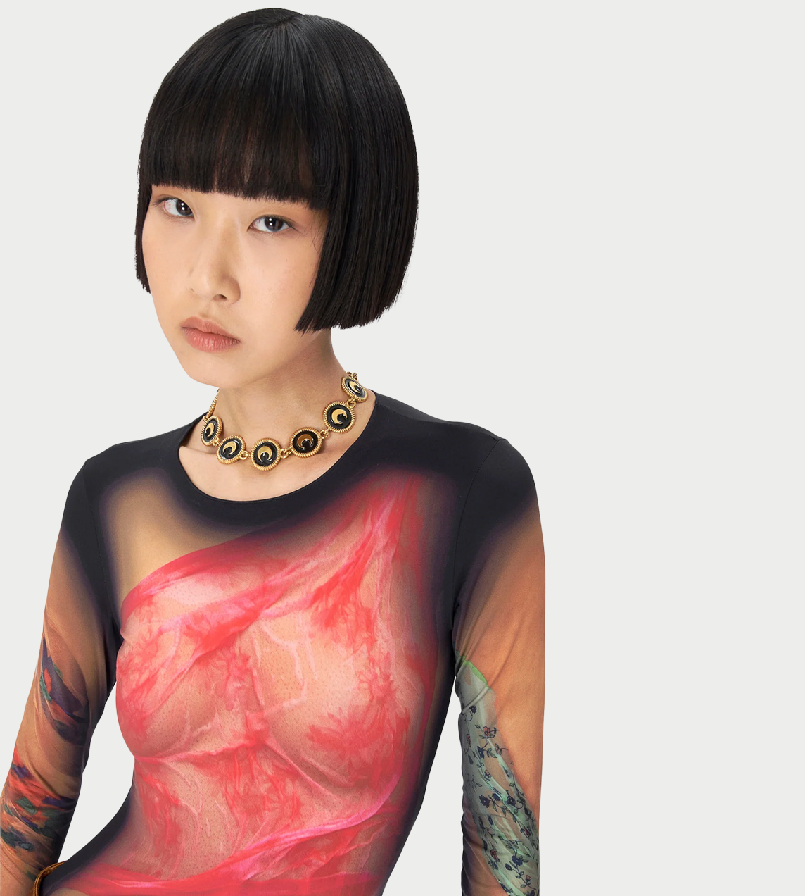 MARINE SERRE - Recycled Draped Statue Crewneck