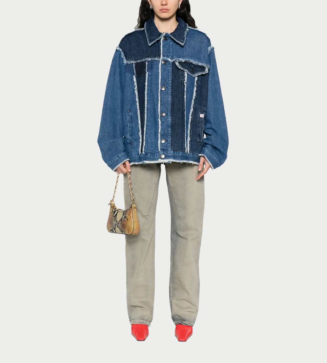 Charles Jeffrey LOVERBOY - Oversized Denim Jacket Blue