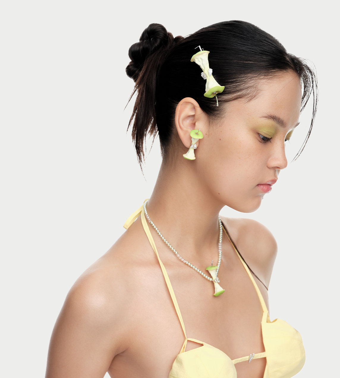 Apple Core Hair Pin Green