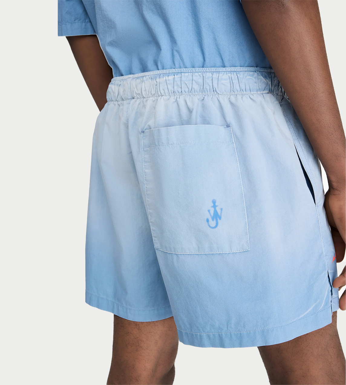 JW ANDERSON - Logo Print Shorts Blue