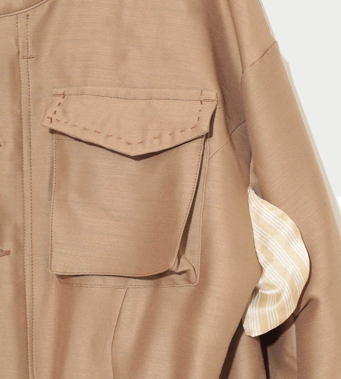 UNDERCOVER - Silk-blended Wool Parka Beige