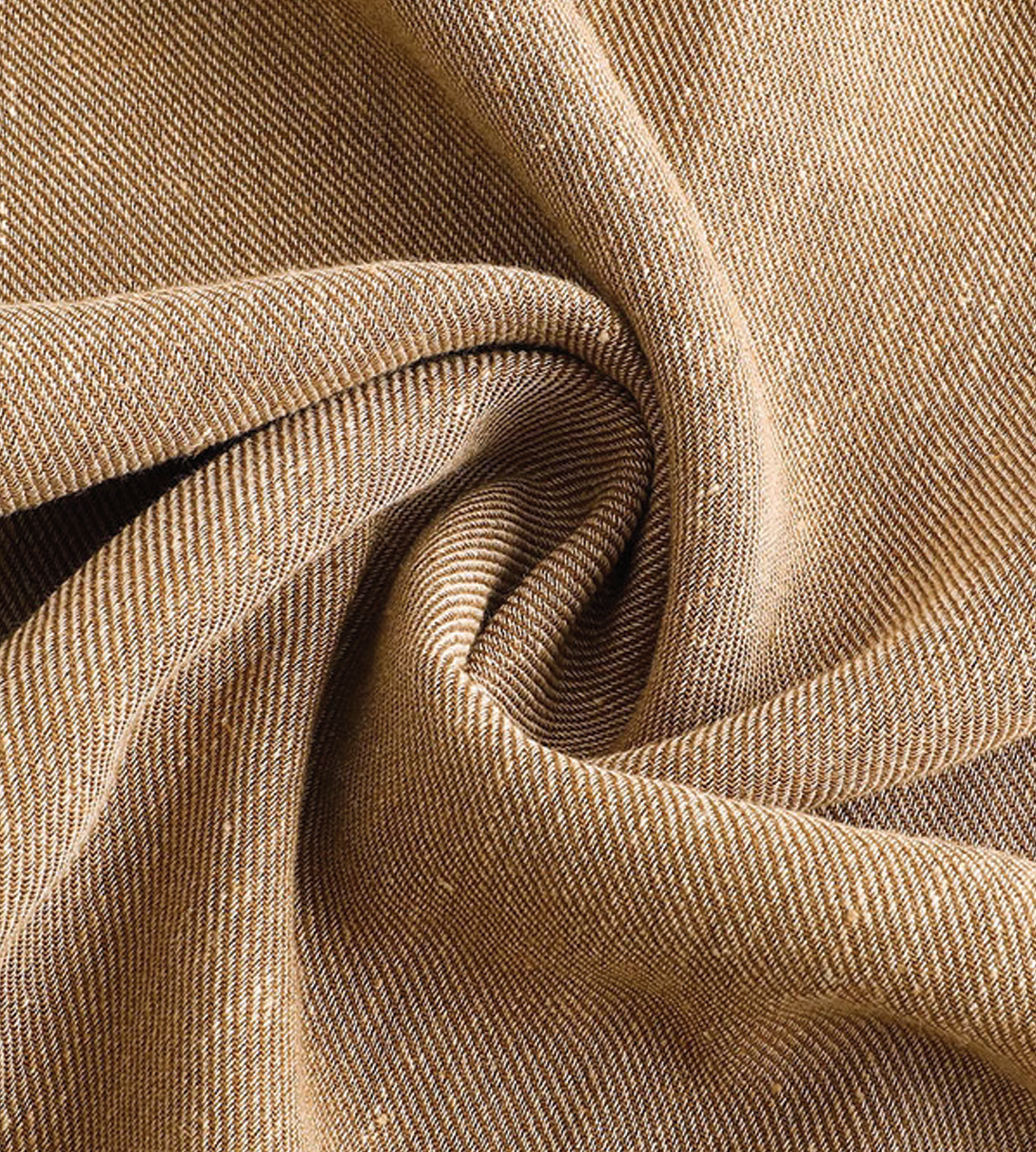 Linen Interwoven Loose-fitting Wide- leg Pants Lt Coffee