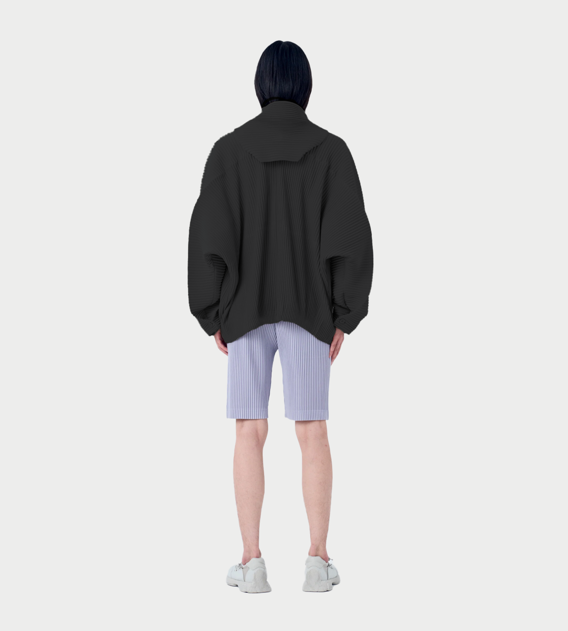 HOMME PLISSE - MC Cocoon Jacket Blk