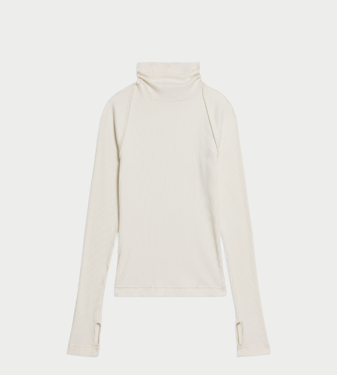 HELMUT LANG - 4x4 Turtleneck Top White