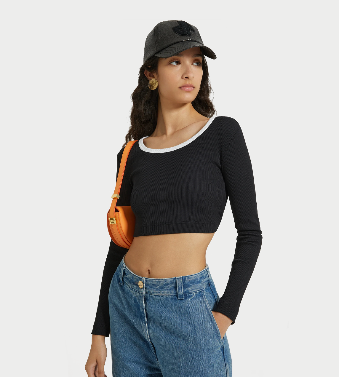 Patou - LS Link Rib T-Shirt Black