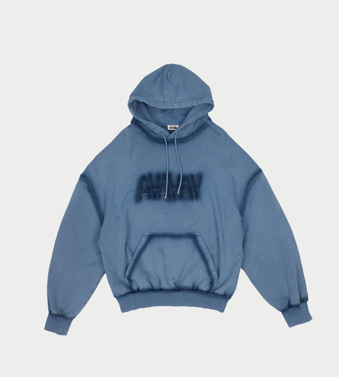 AVAVAV - Tim Shoulderless Hoodie Logo Blue