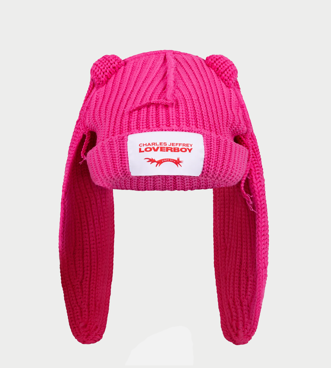 CHARLES JEFFERY LOVERBOY - Chunky Rabbit Beanie Pink