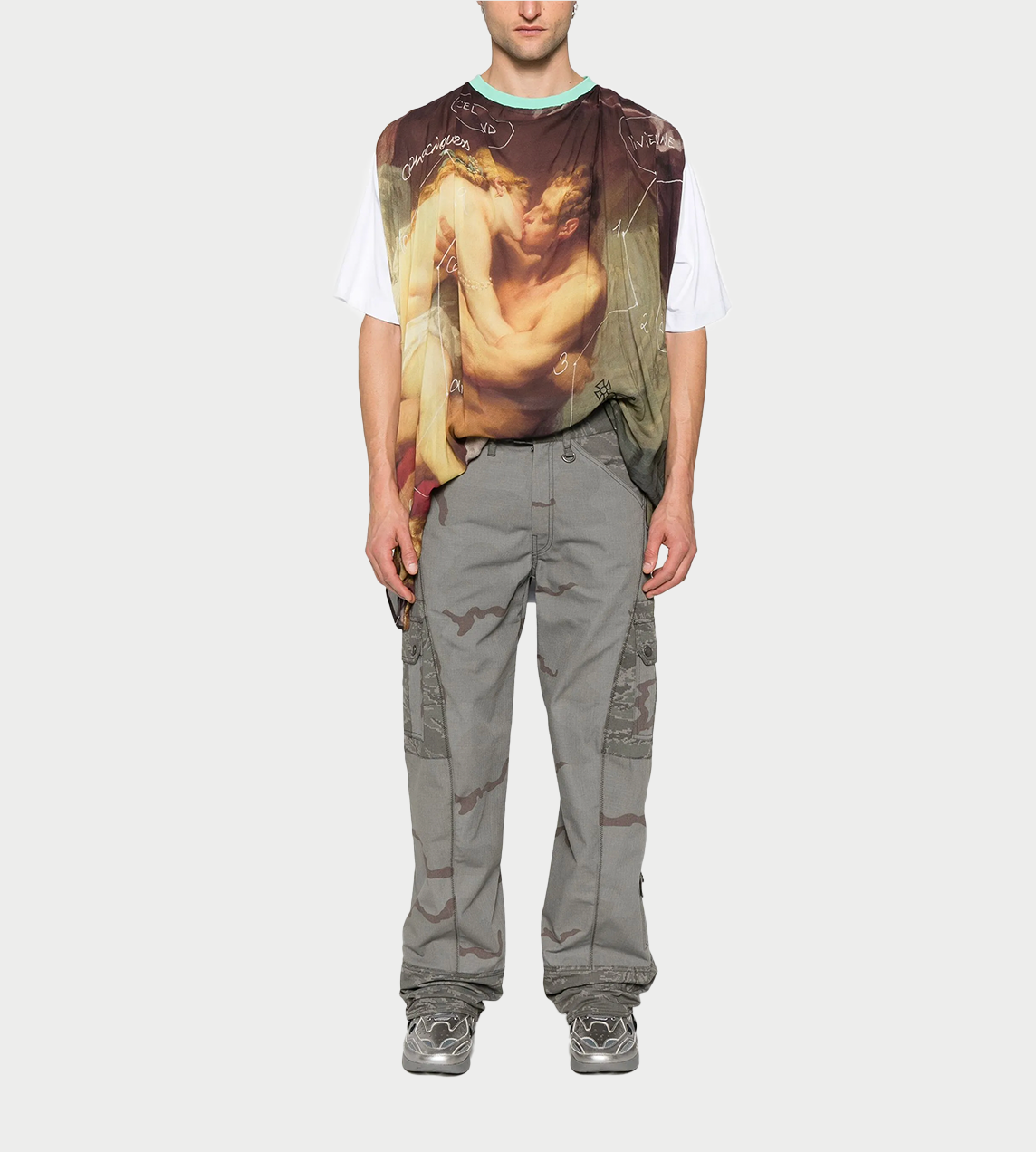 Marine Serre - REGEN Camo Cargo Pants D. Grey