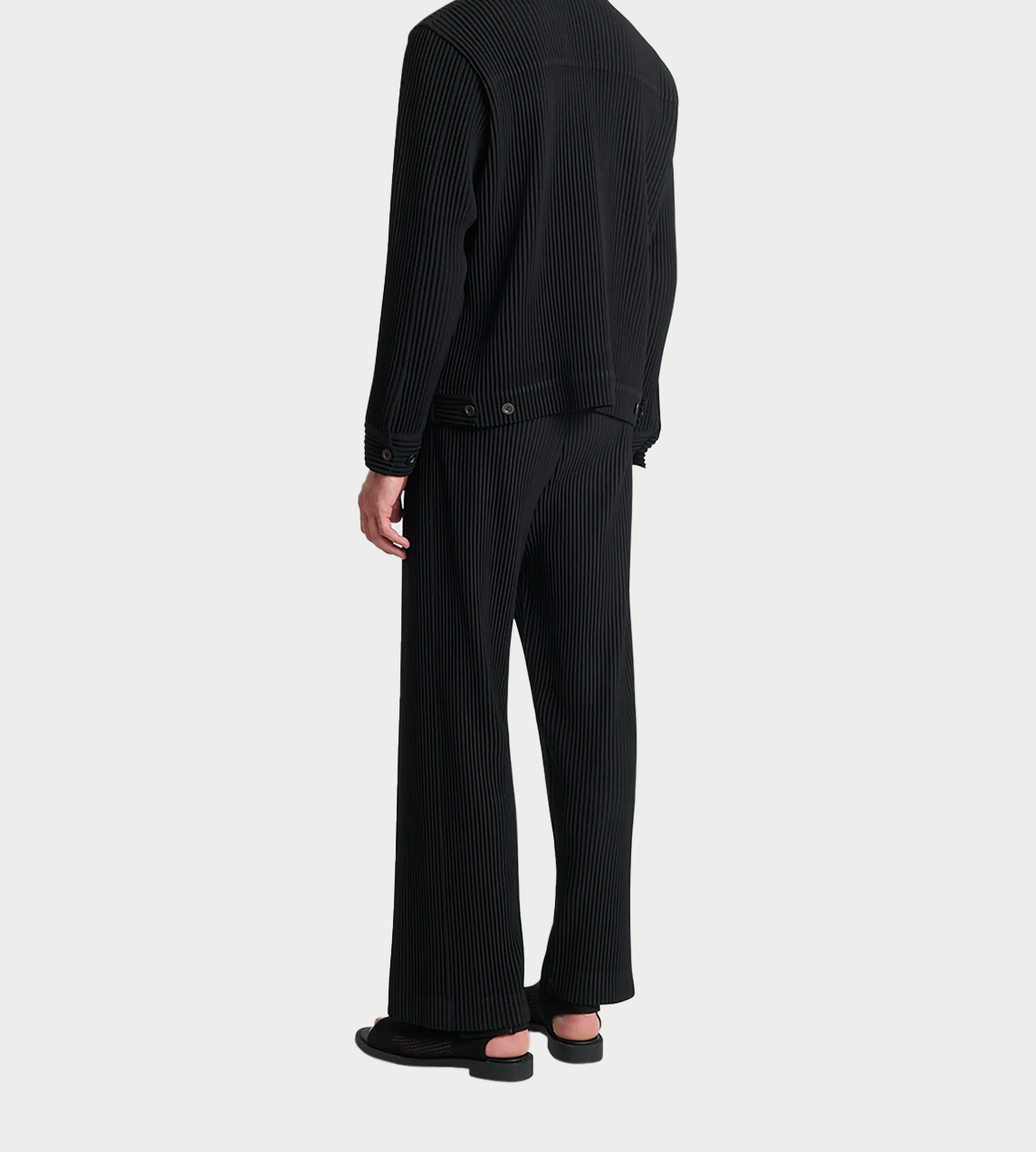 Homme Plisse Issey Miyake - Wool-like Pleated Jacket Black