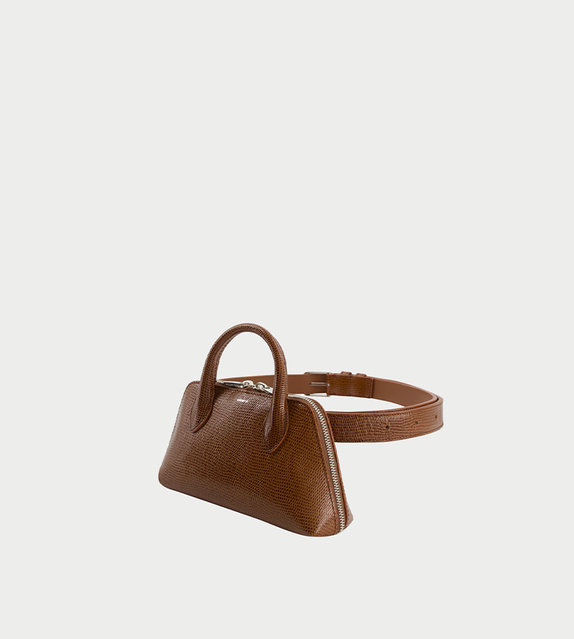 COPERNI - Lizard Print Duffle Belt Bag Brown