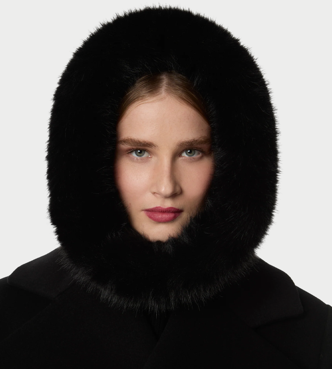 NINA RICCI - Faux Fur Hood Blk