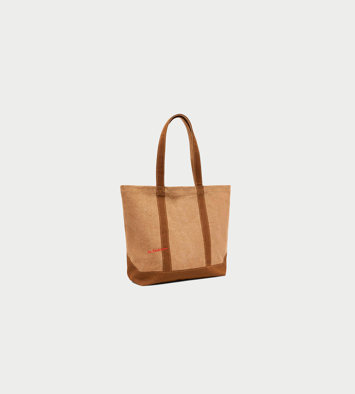 JW ANDERSON - Canvas Tote W/Digital Print Tabacco