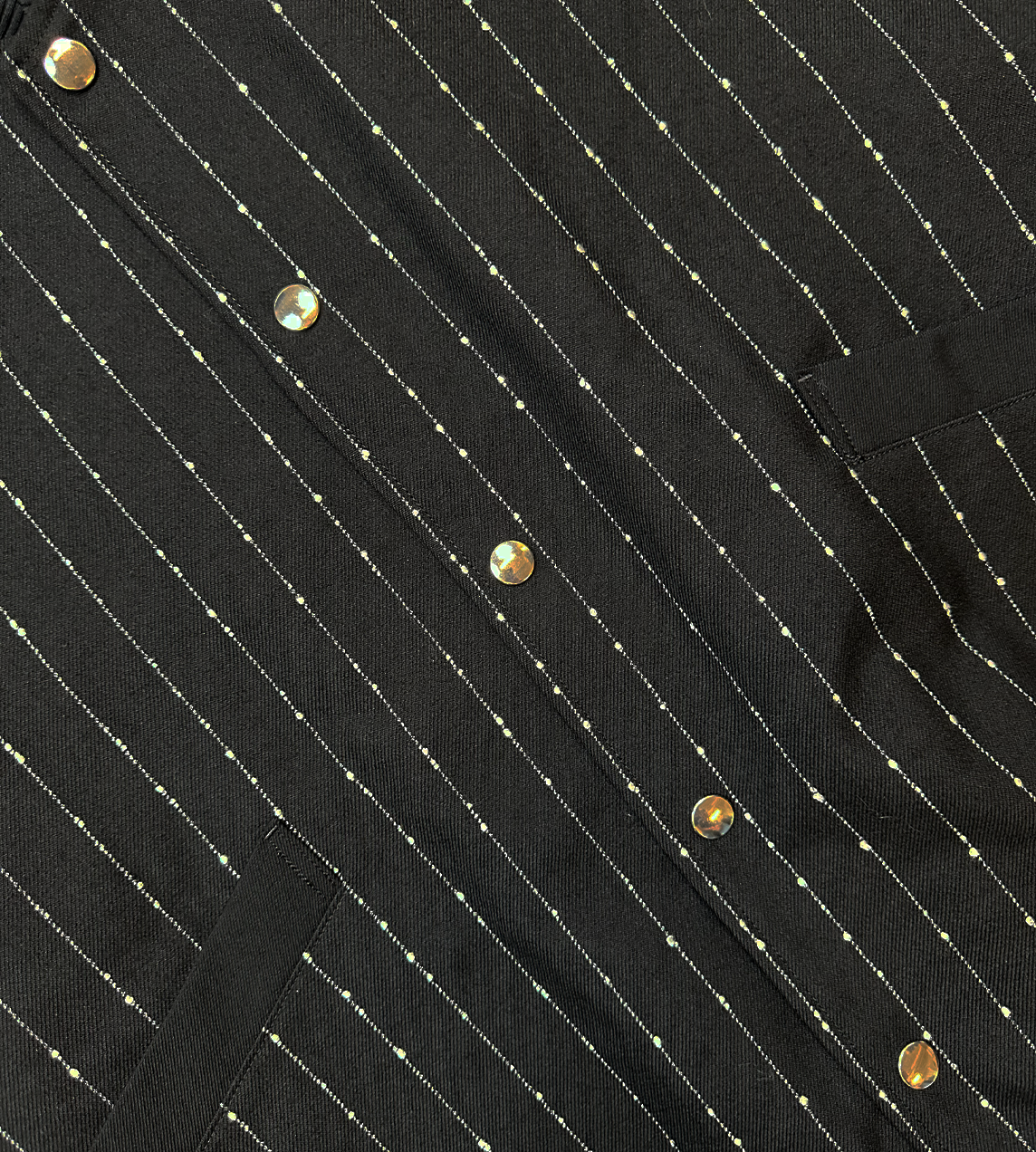 SULVAM - Wide Striped Stadium Jacket Blk