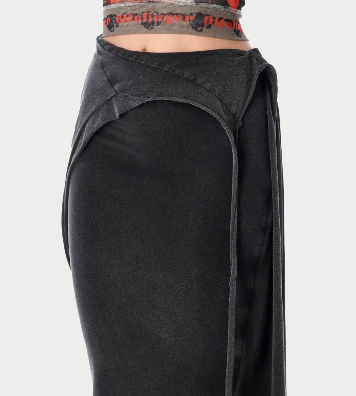 OTTOLINGER - Slitted Maxi Skirt Blk
