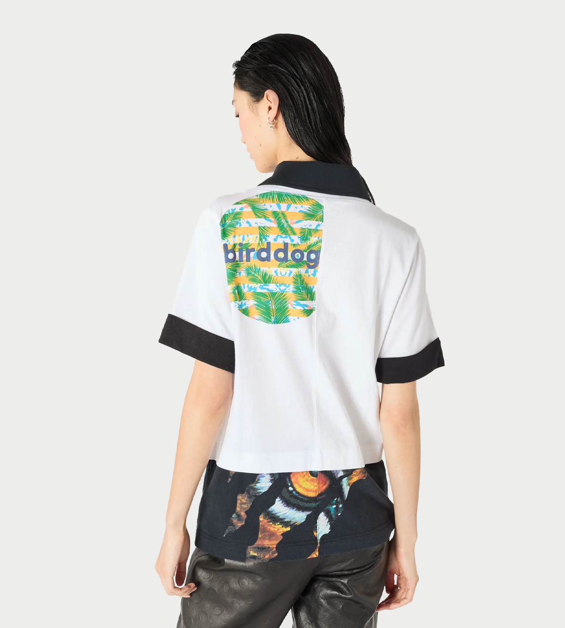 MARINE SERRE - Regenerated Jersey SS Polo T-Shirt White