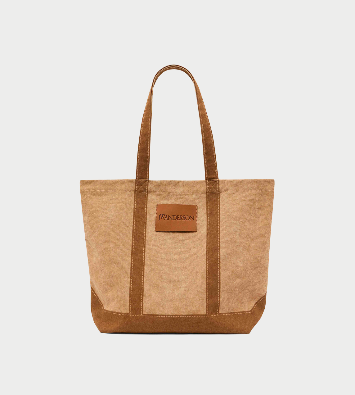 JW ANDERSON - Canvas Tote W/Digital Print Tabacco
