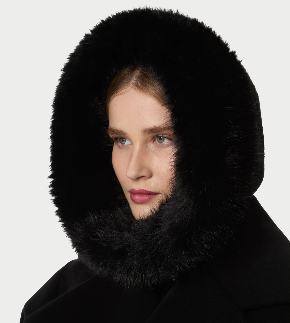 NINA RICCI - Faux Fur Hood Blk