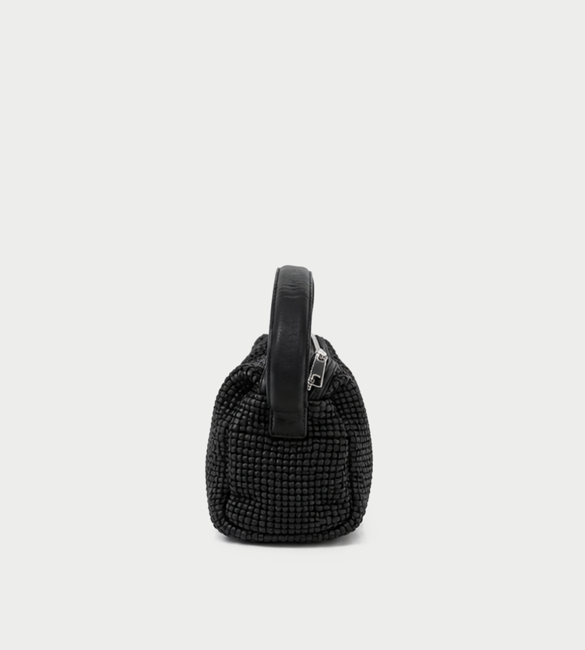 GUIDI - Woven Handle Bag Kangaroo Blk JAN3