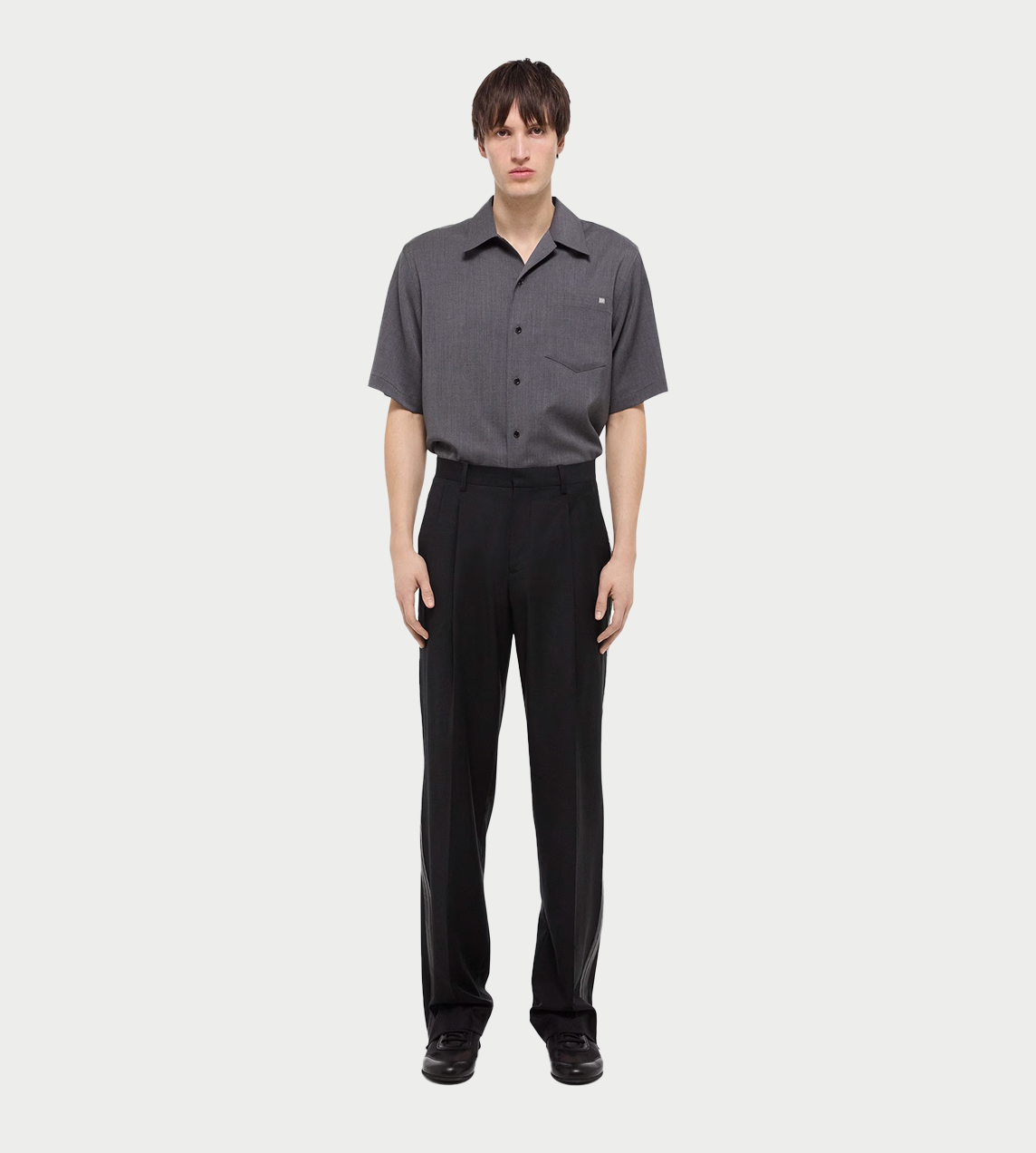 HELMUT LANG - Zip PLEATED Trousers Blk