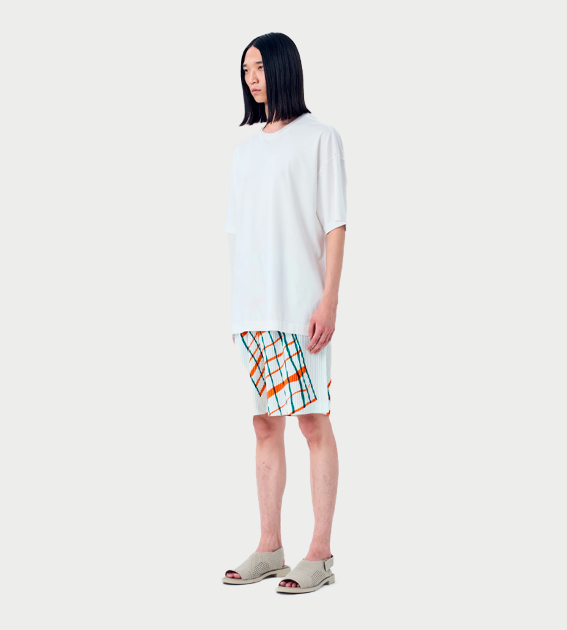 HOMME PLISSE ISSEY MIYAKE - MC Graphic Shorts White