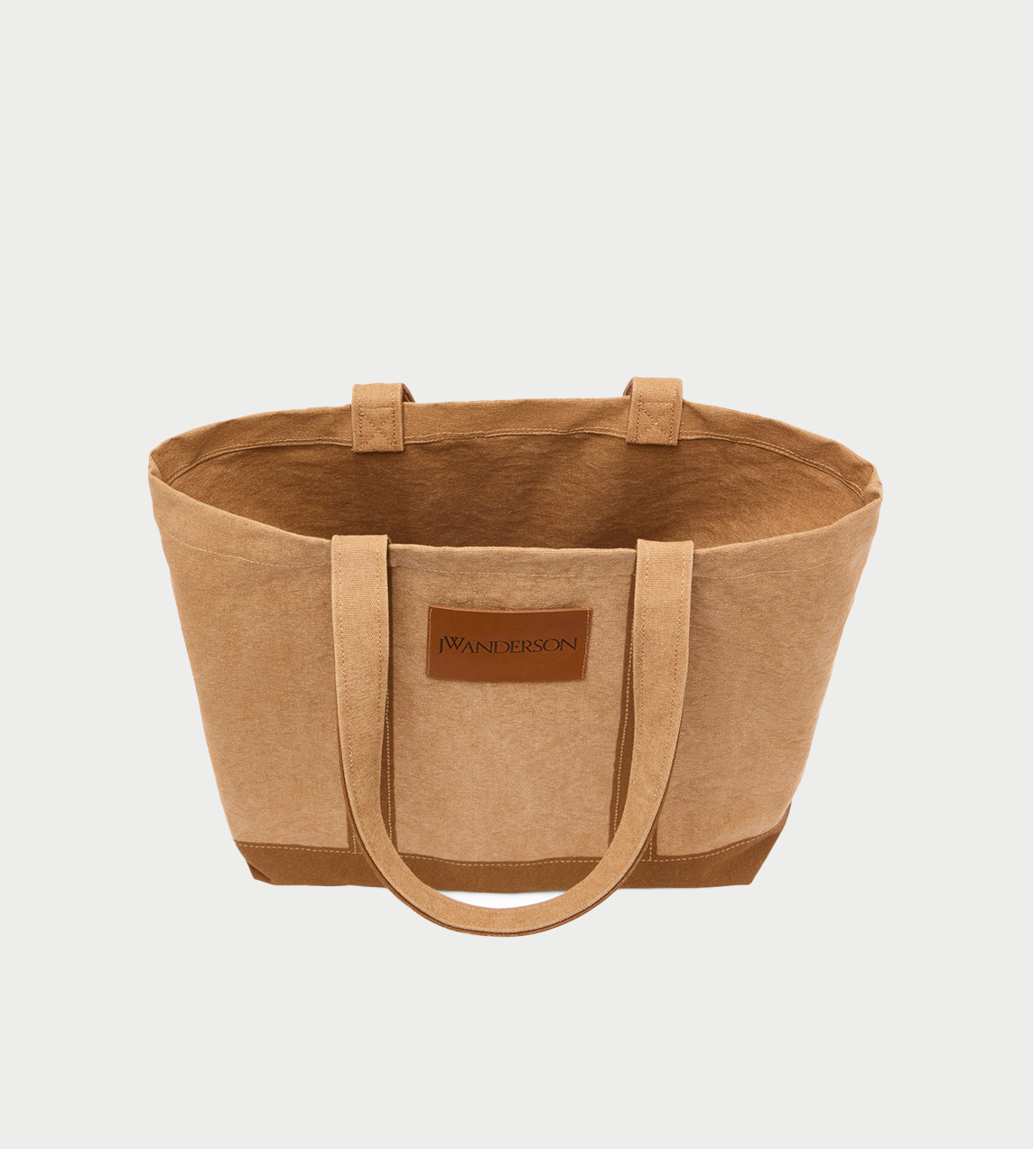 JW ANDERSON - Canvas Tote W/Digital Print Tabacco