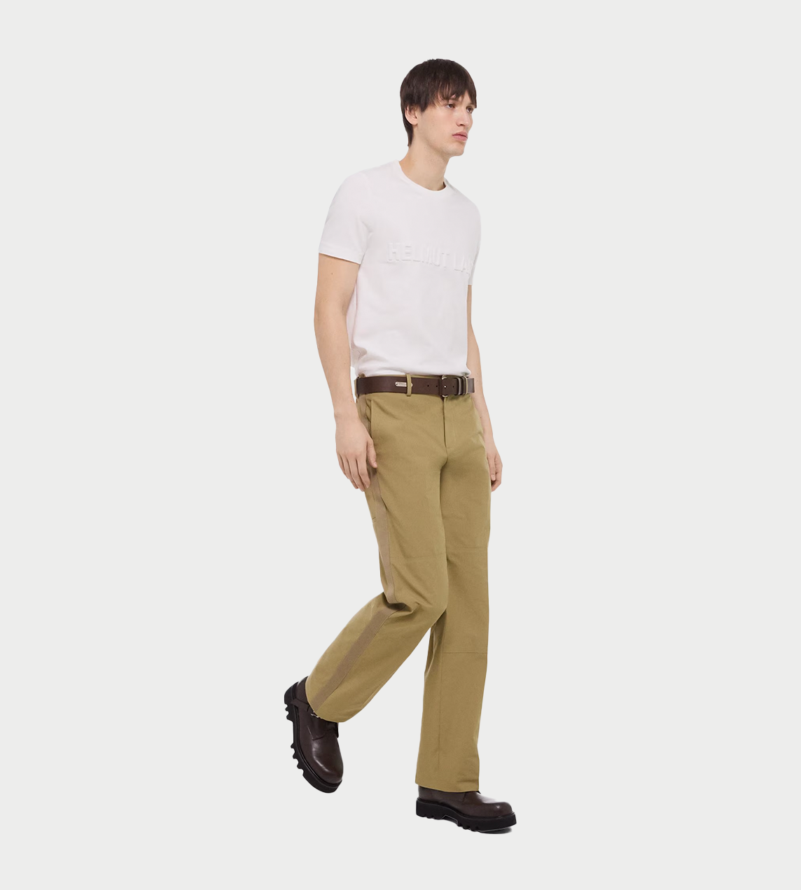 HELMUT LANG - Embossed Logo Tee White