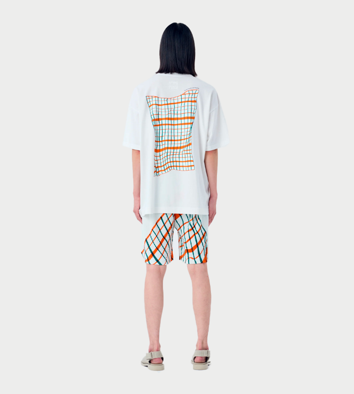 HOMME PLISSE ISSEY MIYAKE - MC Graphic Shorts White