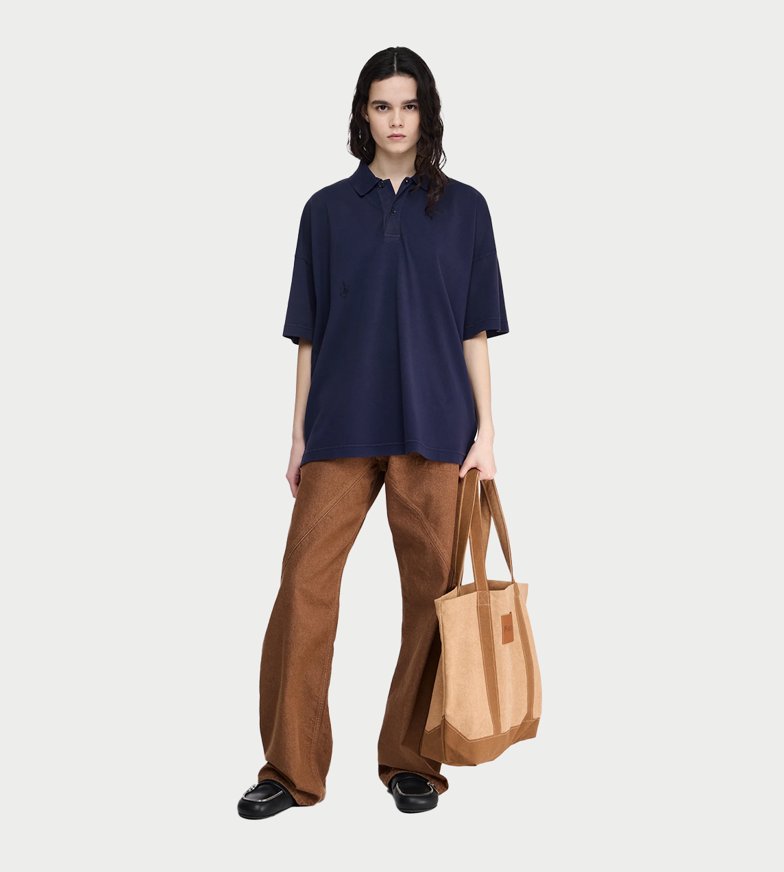 JW ANDERSON - Canvas Tote W/Digital Print Tabacco