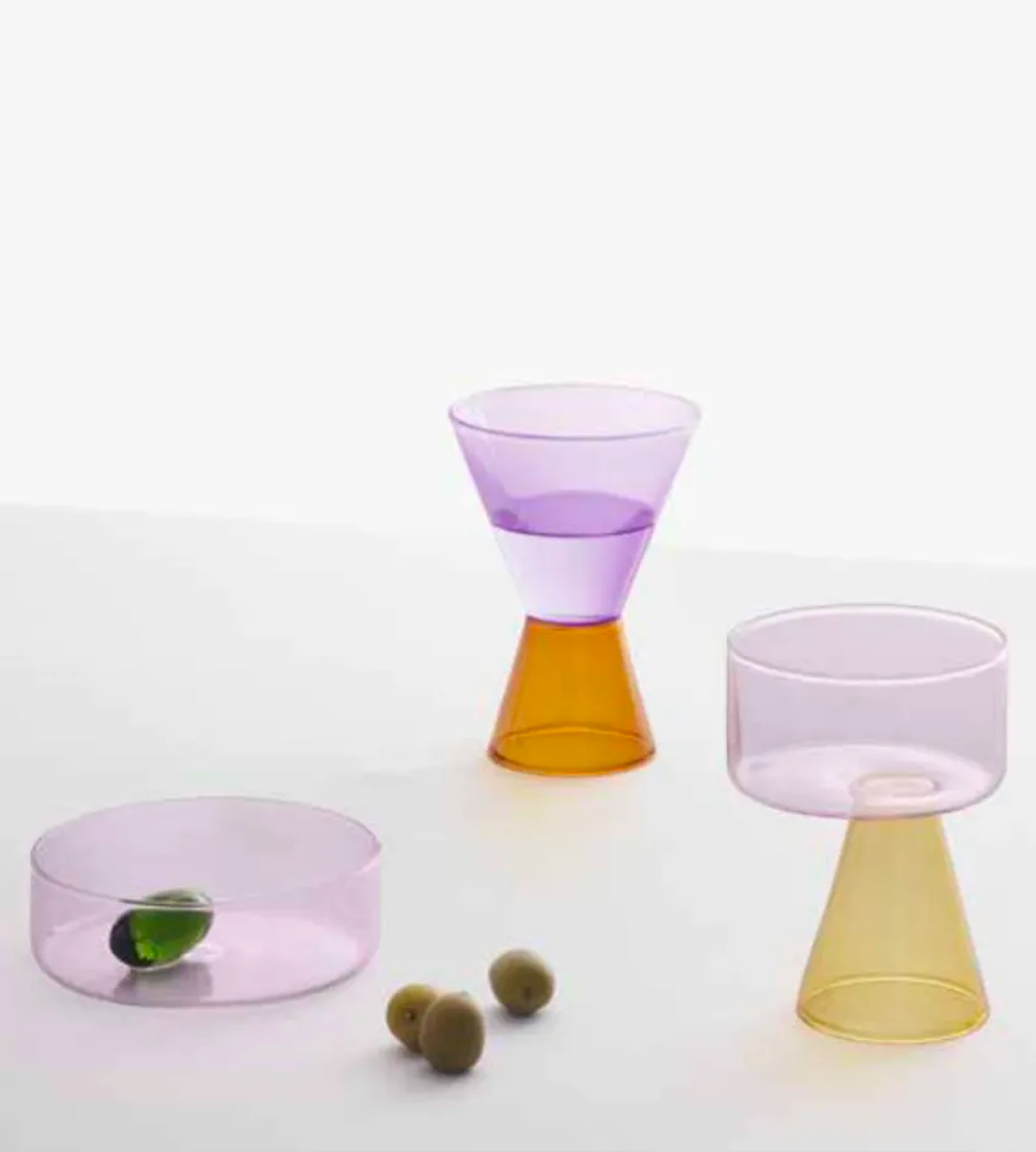 ICHENDORF - Glass Yellow-Pink