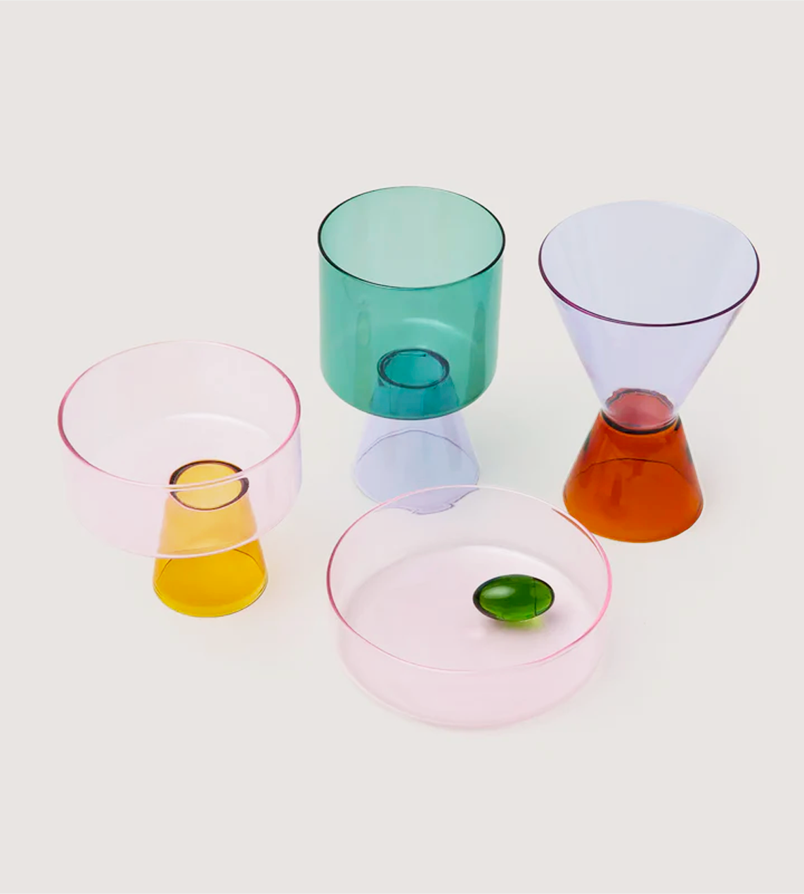 ICHENDORF - Glass Yellow-Pink