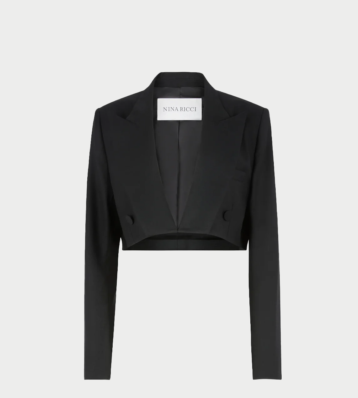 NINA RICCI - Double-breasted Cropped Blazer Blk