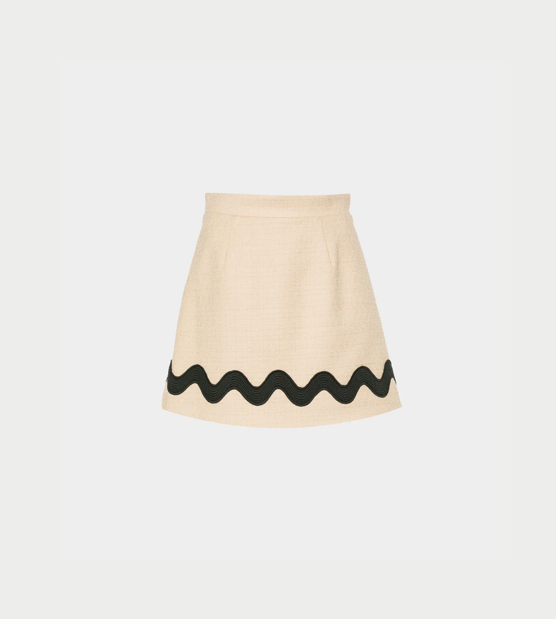Patou - Contrast Braid Mini Skirt Beige