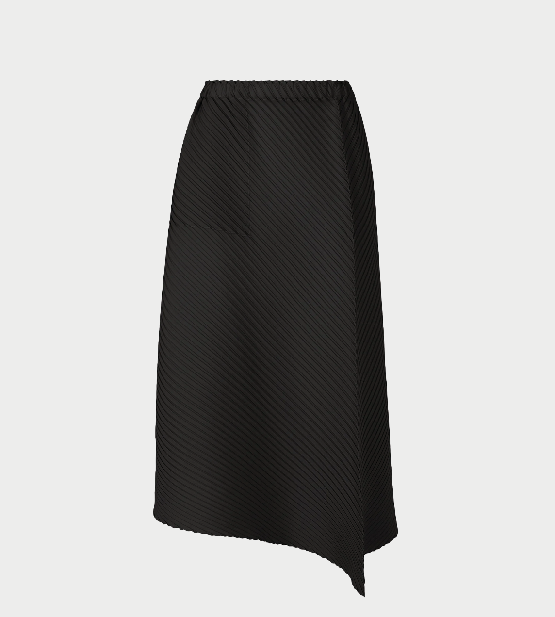 ISSEY MIYAKE - Plaster Pleats Solid Skirt Blk