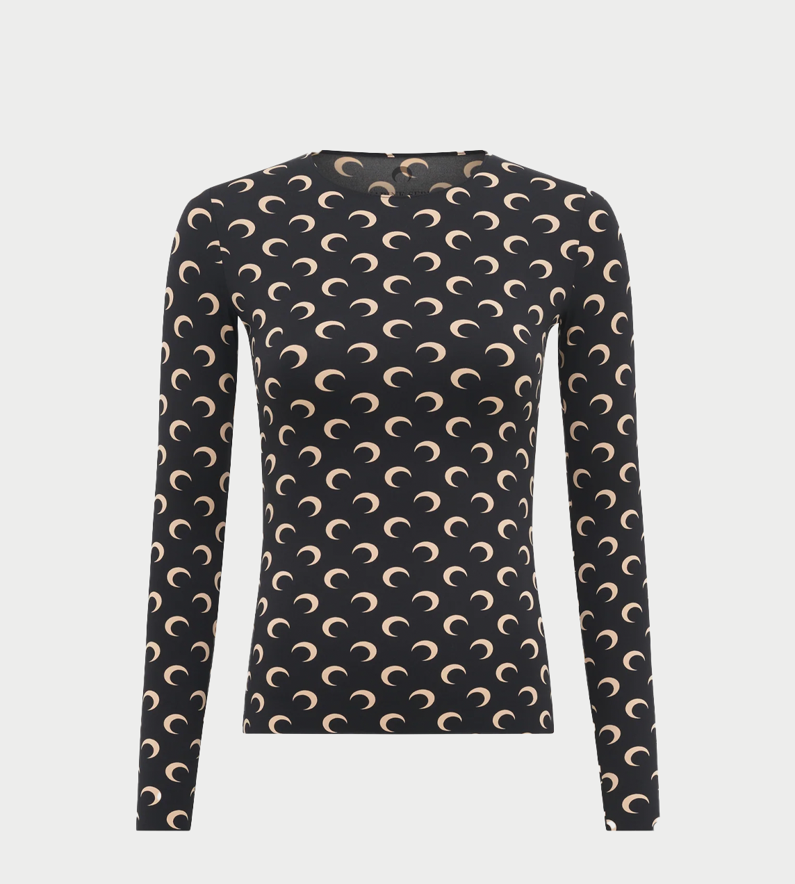 MARINE SERRE - Moon Printed Second-skin Crewneck Inv. Tan/Blk
