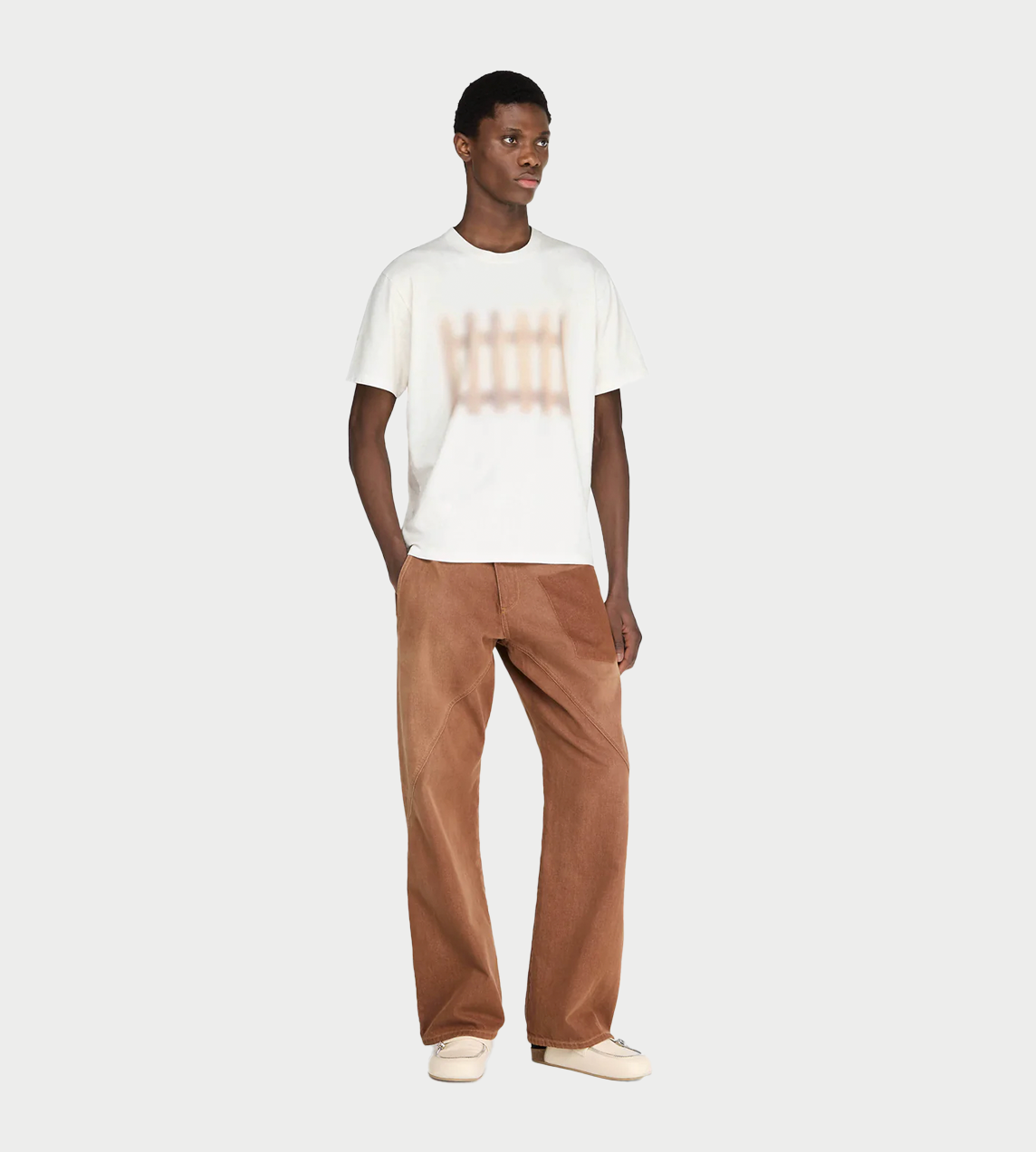 JW ANDERSON - Fence Printed Tee Ivory