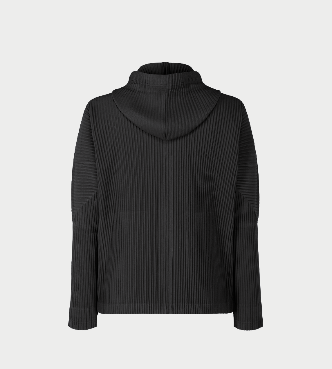 HOMME PLISSE ISSEY MIYAKE - Double-layered Sleeve Zip-up Hoodie Blk