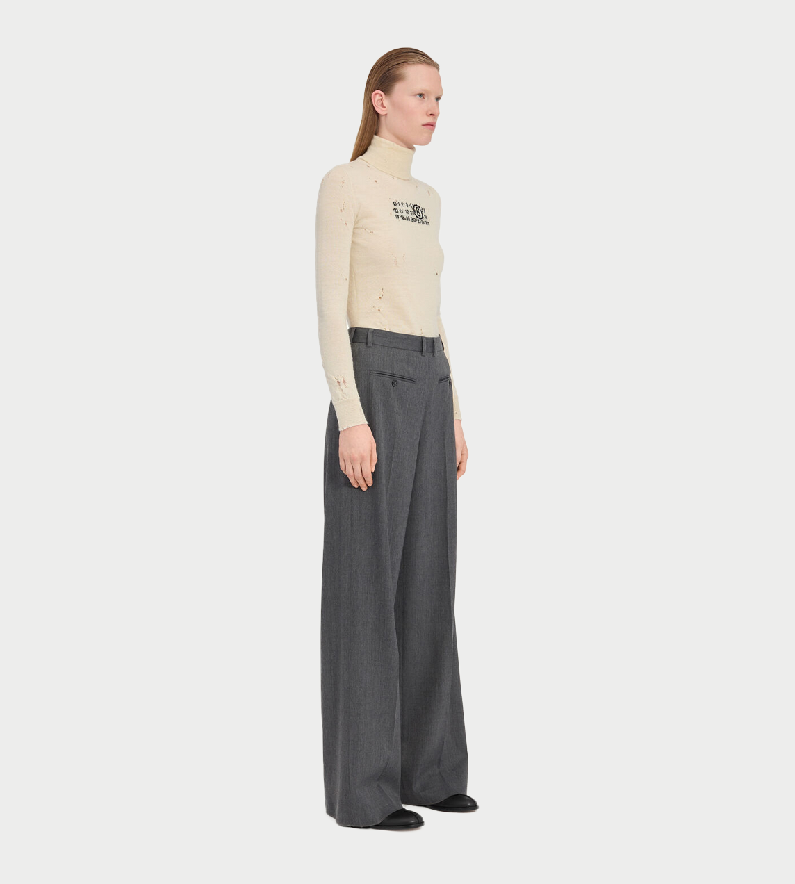 MM6 MAISON MARGIELA - Back-to-front Trousers Dk Grey