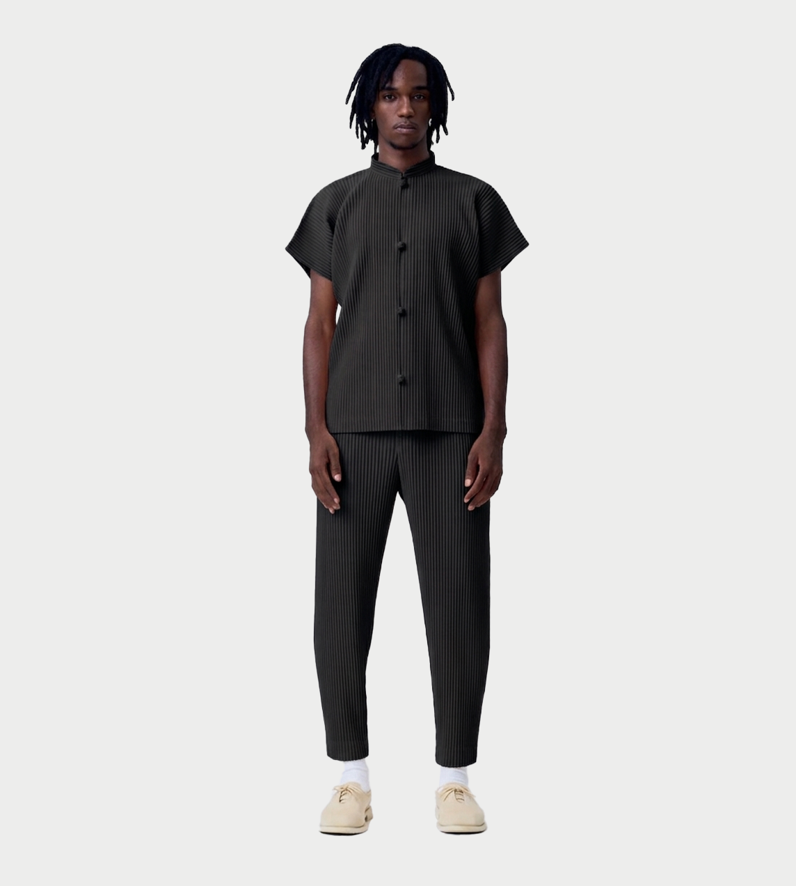 HOMME PLISSE ISSEY MIYAKE - MC Frog-button Shirt Black