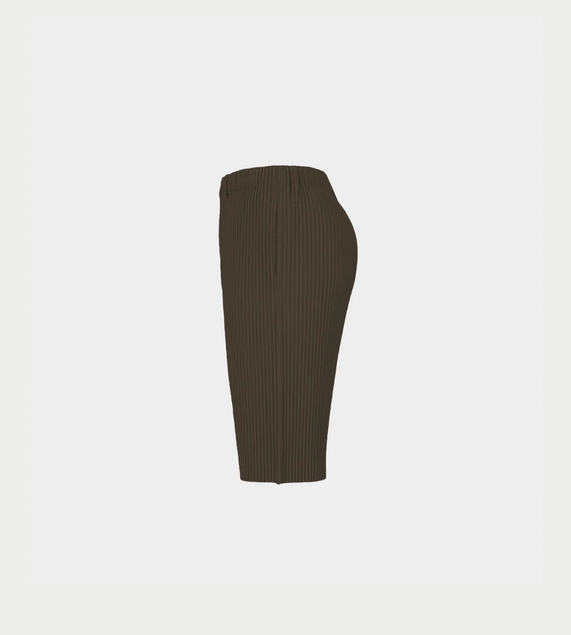 Tailored Pleated Shorts Mud Brown