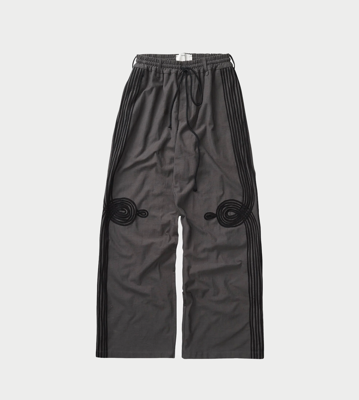 SONG FOR THE MUTE - “APPLIQUÉ” Relaxed Lounge Pants Washed Blk