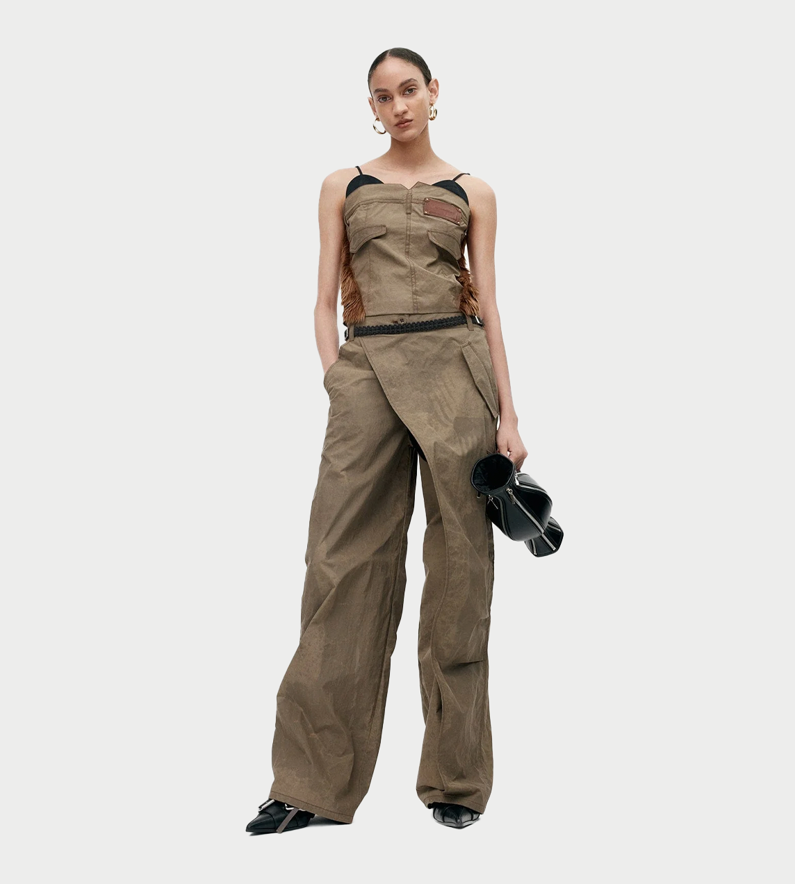 ANDERSSON BELL - Cargo Wrap Pants Taupe
