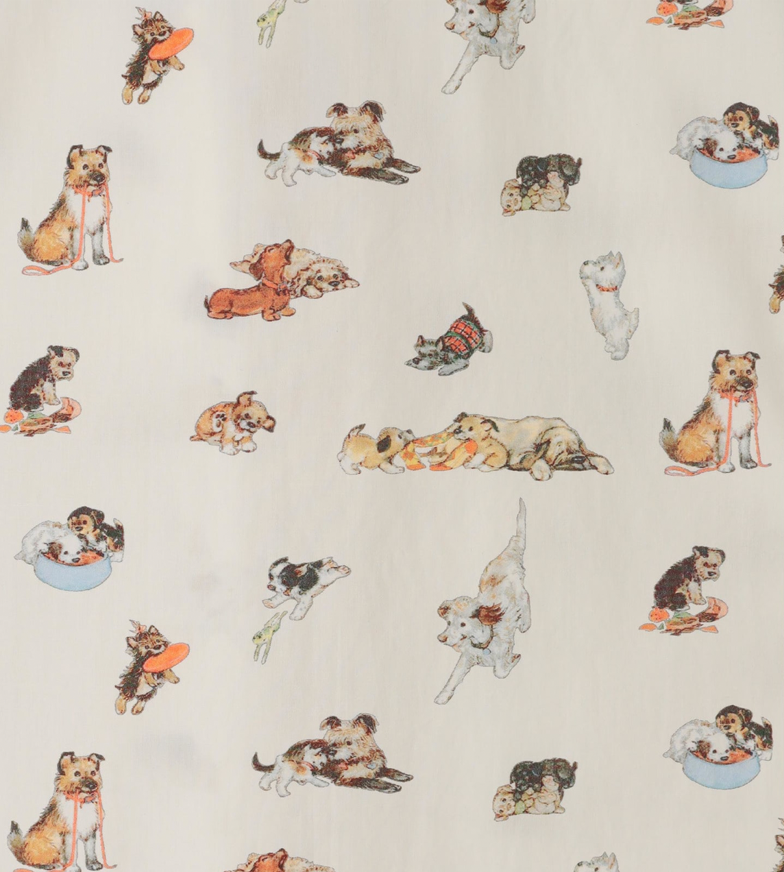 Allover Dog Print Shirt Ivory