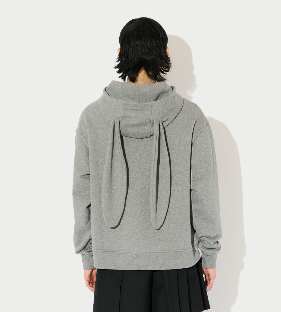 CHARLES JEFFERY LOVERBOY - Patch Rabbit Hoodie Grey
